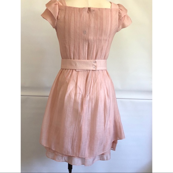 Peach colour light weight chiffon Dress Size: XS - Picture 6 of 11